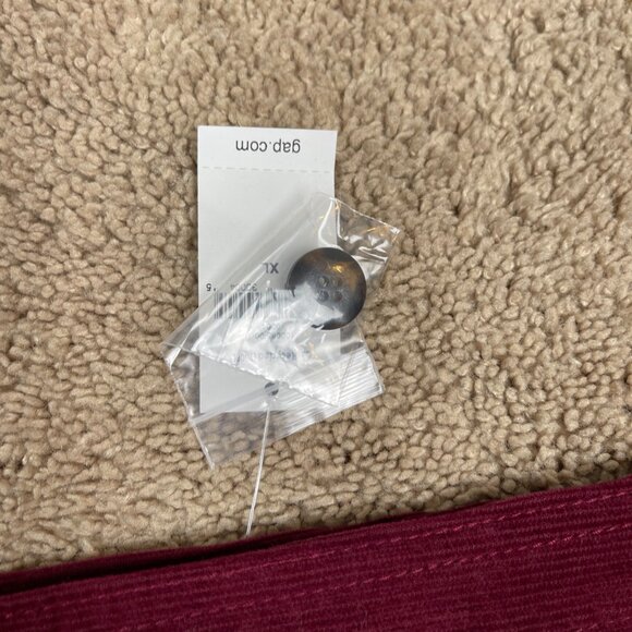 Gap Skirt Womens XL Red Corduroy Maroon Button Front Pocket Academia Fall NWT - Picture 4 of 9